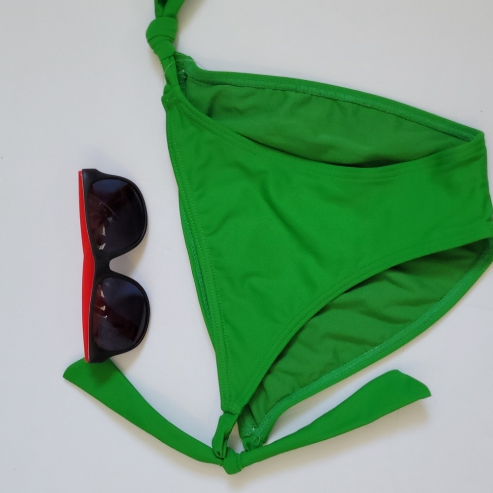 Hula Honey String Bikini Bottoms Swimsuit Separates Green Small New 4/25